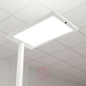 Biurowa lampa stojąca LED Almira, biała