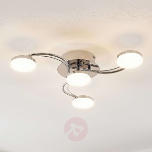 Lindby Dyln lampa sufitowa LED, spiralna, 4-pkt.