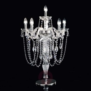 Lampa stołowa Lias ze szklanym zawieszeniem