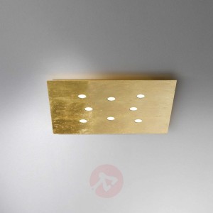 Płaska lampa sufitowa LED Swing 8-punktowa złoto