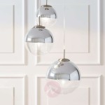 Lampa wisząca Ravena, kule szklane, 3-punktowa