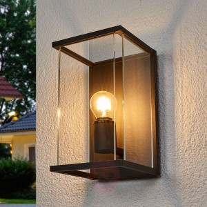 Lampa ścienna zewnętrzna Annalea, szklany klosz