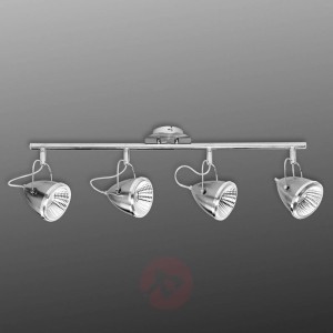 Niklowany spot sufitowy LED OLIVER, 4-pkt.