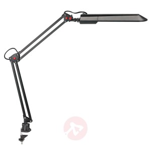 Lampa do pracy z zaciskiem stołowym, czarny