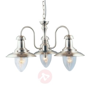 Lampa wisząca Fisherman, 3-punktowa kolor srebrny