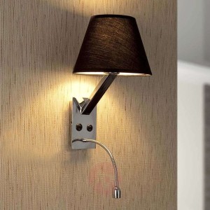 Elastyczna LED lampa ścienna Moma-2 czarna