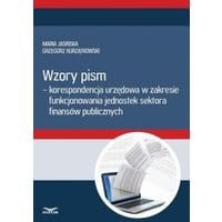 Wzory pism - korespondencja urzędowa w zakresie funkcjonowania jedostek sektra finansów publicznych