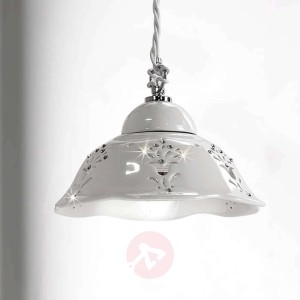 Lampa wisząca Guiliano, ceramiczny klosz, 20,5 cm