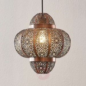 Lindby Darlia lampa wisząca z metalu brązowa