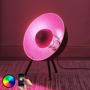 Lampa stołowa LED Muriel trójnóg 38 WiFi czar/sreb