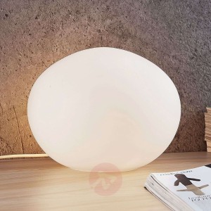 Lindby Tomas szklana lampa stołowa, średnica 29 cm