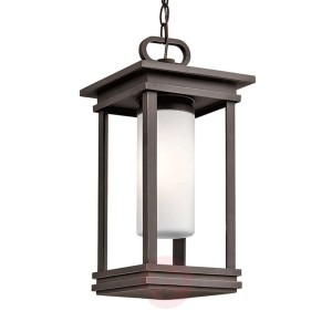 Prostokątna lampa wisząca South Hope, zewnętrzna