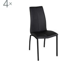 Zestaw 4 krzeseł Asama Black