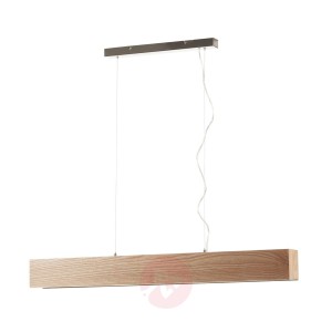 Lampa wisząca LED Ash z kloszem z jasnego drewna