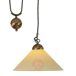 Regulowana lampa wisząca ANNO z opalowym kloszem