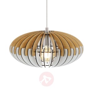Sotos – lampa wisząca z kloszem z lamelek