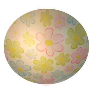 Okrągła lampa sufitowa dla dzieci Kolorowe kwiaty