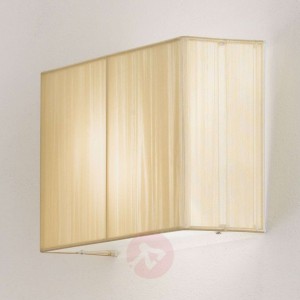 Materiałowa lampa ścienna BENJAMIN, kość słoniowa