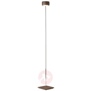 Lampa stojąca LED Grace, sterowana gestami, brąz