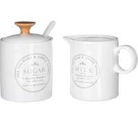 Zestaw mlecznik i cukierniczka z pokrywką Simple Living 220 ml