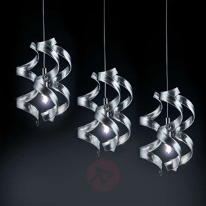Delikatna lampa wisząca Silver, trzypunktowa