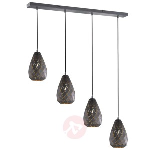 Lampa wisząca Onyx z dwukolorowym wzorem rombów