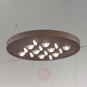 Luno – stylowa lampa wisząca LED, rdzawy brąz