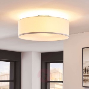 SEBATIN - biała lampa sufitowa z materiału