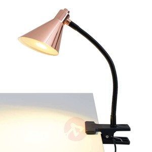 Miedziana lampa z zaciskiem LED Janita