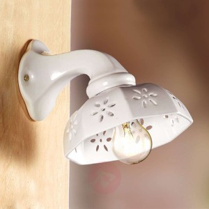 Ceramiczna lampa ścienna SCODELLINA biała