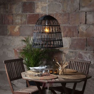 Klosz Knute, bez oprawy, Ø 48 cm, czarny