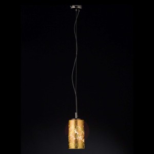 Ze złotem płatkowym - lampa wisząca Brick