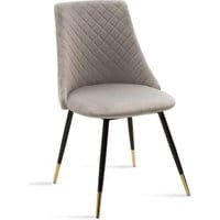 Krzesło biurowe Giselle Velvet Grey