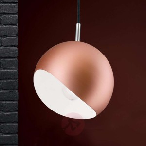 Okrągła lampa wisząca Bowl, miedziany matowy