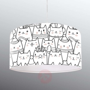 Lampa wisząca z nadrukowanym motywem kotów Cats