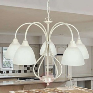 Wygięta lampa wisząca Antonella 5-punktowa