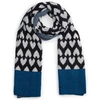 Szal TWINSET - Sciarpa OA8T1P Jacq. Cuori Blu Ottan 03201