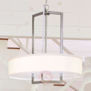 Duża tkaninowa lampa wisząca Hampton