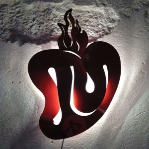 Lampa ścienna LED CUORE w kształcie serca