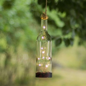 Lampa solarna LED Bottle, przeźroczysta