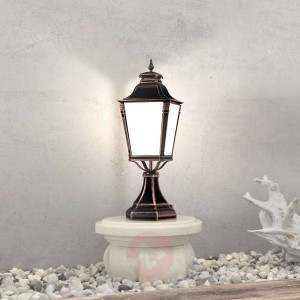 Patynowana lampa na cokół VIVIANA