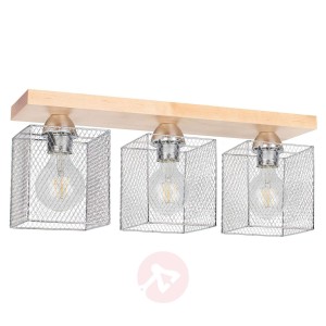 Lampa sufitowa Norman Wood 3-punktowa, brzoza
