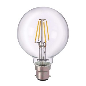 B22 5W 827 kulka LED, przezroczysta