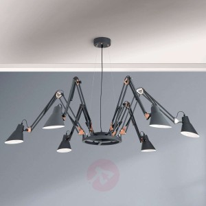 Lampa wisząca Bachelor 6-pkt. - ramiona regulowane