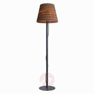 Lampa stojąca z kartonowym kloszem Tilt