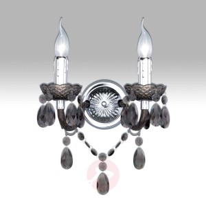 Z czarną akrylową draperią - lampa ścienna PERDITA