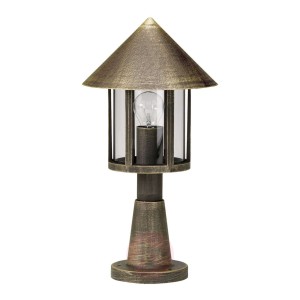 Lampa na cokół LAMPIONE brązowo-mosiężna