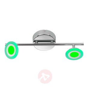 Lampa sufitowa Gemma z pilotem i żarówkami LED RGB