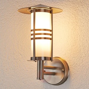 Piękna zewnętrzna lampa ścienna Erina, stal
