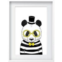 Obraz Hipster Panda 24x29 cm